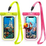 [pack de 2 pochette etanche t�l�phone [certifi�e ipx8] etui / housse / coque etanche smartphones universel ...