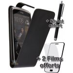 Pack 3 accessoires housse films et stylet noir pour desire 500