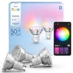 Pack de 3 ampoules connect�es philips hue essential gu10 ambiance blanc et couleur