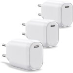 Pack de 3 chargeurs rapide 20w usb c, qc 3. 0 + pd puce ic charge sécurisée et protection batterie, pour ... Pack de 3 chargeurs rapide 20w usb c, qc 3. 0 + pd puce ic charge sécurisée et protection batterie, pour ...
