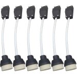(pack de 6) gu10 support de lampe base en céramique et bornier / pont avec câble et manchon dâ¿isolation ... (pack de 6) gu10 support de lampe base en céramique et bornier / pont avec câble et manchon dâ¿isolation ...