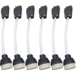 (pack de 6) gu10 support de lampe base en cramique et bornier / pont avec cble et manchon disolation ...