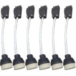 (pack de 6) gu10 support de lampe base en c�ramique et bornier / pont avec c�ble et manchon d'isolation ...