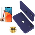 Pack coque + verre trempe pour iphone 13 mini (5, 4') bleu marine anti - choc