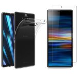 Pack etui transparent pour sony xperia 10 plus (10 + ) coque gel de protection transparente en tpu invisible ...