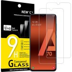 Pack of 2 tempered glass screen protectors for samsung galaxy a70, effective against scratches � bubble ...