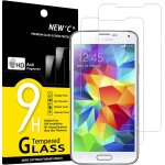 Pack of 2 tempered glass screen protectors for samsung galaxy s5 bubble - free ultra resistant (0. 33 ...