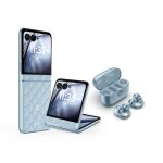 Pack smartphone motorola razr 60 6. 9 5g double sim 256 go ice melt + moto buds loop collection swarovski ...