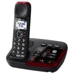 Panas tel. cordless kx - tgm420exb black cordless amplificato dect gap con segreteria