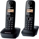 Panasonic kx - tg1612frh - téléphone sans fil avec id d'appelant - dectgap - noir + combiné supplémentaire ... Panasonic kx - tg1612frh - téléphone sans fil avec id d'appelant - dectgap - noir + combiné supplémentaire ...