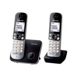 Panasonic kx - tg6812 - t�l�phone sans fil avec id d'appelant - dectgap - noir + combin� suppl�mentaire ...