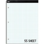 - papier graphique, 21, 6 x 27, 9 cm, 55 feuilles, 10, 2 x 10, 2 cm (4 carrs par pouce), perfor a 3 ...