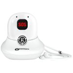 Pendentif d'urgence sos additionnel avec fonction mains libres geemarc blanc Pendentif d'urgence sos additionnel avec fonction mains libres geemarc blanc