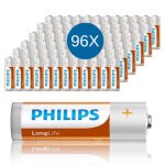 Philips piles aa 48 pi�ces r6 - technologie du chlorure de zinc - dur�e de conservation de 3 ans - conservatio ...
