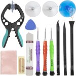 Phone repair tools, 13 in 1 tool kit disassemble screwdriver pliers for lcd screen suction cup for opening ...