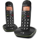 Phoneeasy 100w tlphone sans fil dect pour seniors avec grandes touches et son amplifi (noir x 2) [version ...