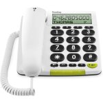 Phoneeasy 312cs t�l�phone filaire simplifi� larges touches contrast�es, fonction mains - libres et m�moires ...