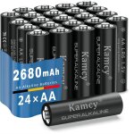 Piles aa, lot de 24, pile lr6, alcalines, 1, 5v, pour accessoires informatiques, smart home, jouet, rveil, ...