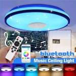 Plafonnier 1 pcs plafonnier etanche ip54, 72w 34cm, 220v, rgb color, lecture de musique bluetooth, plafonnier ...