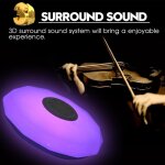 Plafonnier led intelligent avec tlcommande, 120w, rgb, bluetooth, musique, luminaire de plafond a intensit ...