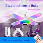 Plafonnier led pliable color� avec haut - parleur bluetooth et t�l�commande, luminaire d�coratif de plafond, ...