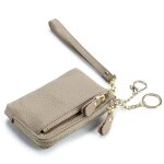 Pochette en cuir vritable pour femme, portefeuille en cuir de vachette, petit porte - monnaie, porte ...