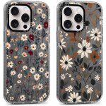 Polki - 2 pices coque pour iphone 16 pro 6, 3 , aesthetic fleur motif flower paille design etui, souple ...