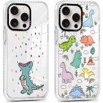 Polki - 2 pices coque pour iphone 16 pro 6, 3 , transparente mignon etui avec anim motif dinosaures, ...