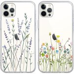 Polki - 2 pices coque pour iphone 16 pro 6, 3 , ultra fine souple transparente silicone tpu avec motif ...