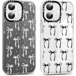 Polki - 2 x coque pour iphone 16 plus 6, 7 , transparente etui avec aesthetic motif noeud papillon filles ...