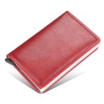 Porte - cartes de crdit en cuir avec blocage rfid pour hommes et femmes, mini portefeuilles, etui pour ...