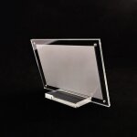 Porte - etiquettes en acrylique cristal clair, support de cadre de tlphone, clip de signe d'tiquette ...