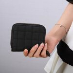 Porte - monnaie court 3 pliant pour femme, petit portefeuille, porte - cartes de crdit, etui en cuir ...