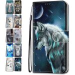 Portefeuille coque pour samsung galaxy a14 4g 5g cuir flip case cover motif avec fentes de carte pochette ...