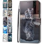 Portefeuille coque pour samsung galaxy a54 5g cuir flip case cover motif avec fentes de carte pochette ...