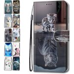 Portefeuille coque pour samsung galaxy s10 cuir flip case cover motif avec fentes de carte pochette a ...