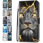 Portefeuille coque pour samsung galaxy s8 cuir flip case cover motif avec fentes de carte pochette a ...