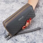 Portefeuilles en cuir pu pour femmes, porte - monnaie, porte - cartes, sac a main long, etui de banque ...
