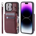 Portefeuille etui pour iphone 15 pro cuir pu etui flip folio béquille 3 grande carte blocage rfid - rouge ... Portefeuille etui pour iphone 15 pro cuir pu etui flip folio béquille 3 grande carte blocage rfid - rouge ...