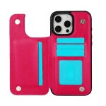 Portefeuille etui pour iphone 16 pro avec titulaire de la carte fentes pour cartes cuir pu bquet fermoir ...