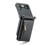 Portefeuille etui pour samsung galaxy z flip 4 magntique cuir pu couverture de tlphone blocage rfid ...