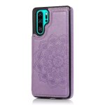 Portefeuille avec porte - cartes etui pour huawei p30 mandala en relief motif fleur boutons doubles cuir ...