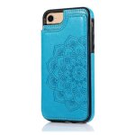 Portefeuille avec porte - cartes etui pour iphone 6 / 6s mandala en relief boutons doubles flip antichoc ...