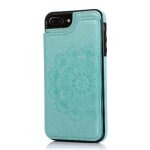 Portefeuille avec porte - cartes etui pour iphone 6 / 6s plus mandala en relief cuir pu boutons doubles ...