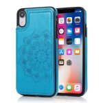 Portefeuille avec porte - cartes etui pour iphone xr motif fleur mandala en relief flip antichoc cuir ...