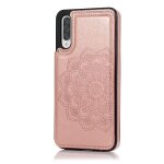 Portefeuille avec porte - cartes etui pour samsung galaxy a50 / a50s boutons doubles cuir pu mandala ...