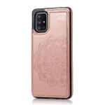Portefeuille avec porte - cartes etui pour samsung galaxy a71 5g mandala en relief motif fleur boutons ...