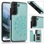 Portefeuille avec porte - cartes etui pour samsung galaxy s21 fe cuir pu mandala en relief motif fleur ...