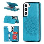 Portefeuille avec porte - cartes etui pour samsung galaxy s24 plus boutons doubles motif fleur mandala ...