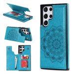 Portefeuille avec porte - carte etui pour samsung galaxy s24 ultra motif fleur mandala en relief boutons ... Portefeuille avec porte - carte etui pour samsung galaxy s24 ultra motif fleur mandala en relief boutons ...
